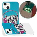 For iPhone 13 Luminous TPU Soft Protective Case(Headset Dog)