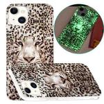 For iPhone 13 Luminous TPU Soft Protective Case(Leopard Tiger)