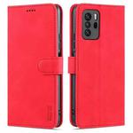 For Xiaomi Redmi Note 10 Pro 5G AZNS Skin Feel Calf Texture Horizontal Flip Leather Case with Card Slots & Holder & Wallet(Red)