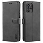 For Xiaomi Redmi Note 10 Pro 5G AZNS Skin Feel Calf Texture Horizontal Flip Leather Case with Card Slots & Holder & Wallet(Black)