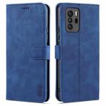 For Xiaomi Poco X3 GT AZNS Skin Feel Calf Texture Horizontal Flip Leather Case with Card Slots & Holder & Wallet(Blue)