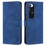 For Xiaomi Mi 10S AZNS Skin Feel Calf Texture Horizontal Flip Leather Case with Card Slots & Holder & Wallet(Blue)