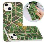 For iPhone 13 mini Electroplating TPU Protective Case (Green Rhombus)