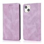 For iPhone 13 mini Strong Magnetic Crazy Horse Texture Horizontal Flip Leather Case with Holder & Card Slots & Wallet (Purple)