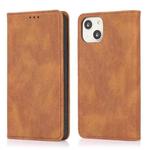 For iPhone 13 mini Strong Magnetic Crazy Horse Texture Horizontal Flip Leather Case with Holder & Card Slots & Wallet (Brown)