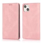 For iPhone 13 Pro Max Strong Magnetic Crazy Horse Texture Horizontal Flip Leather Case with Holder & Card Slots & Wallet (Rose Gold)