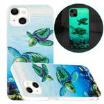 Luminous TPU Pattern Soft Protective Case For iPhone 13 mini(Sea Turtle)