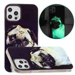 For iPhone 13 Pro Luminous TPU Pattern Soft Protective Case (Glasses Dog)