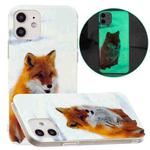 For iPhone 12 mini Luminous TPU Pattern Soft Protective Case (White Fox)