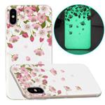 Luminous TPU Pattern Soft Protective Case For iPhone X / XS(Cherry Blossoms)