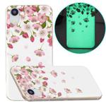 For iPhone XR Luminous TPU Pattern Soft Protective Case(Cherry Blossoms)