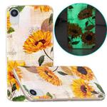 Luminous TPU Pattern Soft Protective Case For iPhone XR(Sunflower)