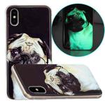 Luminous TPU Pattern Soft Protective Case For iPhone XS Max(Glasses Dog)