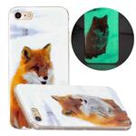 For iPhone SE 2022 / SE 2020 / 8 / 7 Luminous TPU Pattern Soft Protective Case(White Fox)