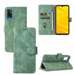 For ZTE Blade A71 Solid Color Skin Feel Magnetic Buckle Horizontal Flip Calf Texture PU Leather Case with Holder & Card Slots & Wallet(Green)