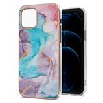 For iPhone 13 mini Electroplating Pattern IMD TPU Shockproof Case (Milky Way Blue Marble)