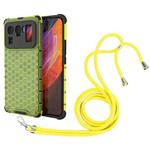 For Xiaomi Mi 11 Ultra Shockproof Honeycomb PC + TPU Case with Neck Lanyard(Green)