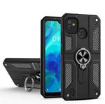For Tecno Pop 5 Carbon Fiber Pattern PC + TPU Protective Case with Ring Holder(Black)
