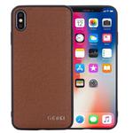 For iPhone 11 GEBEI Full-coverage Shockproof Leather Protective Case(Brown)