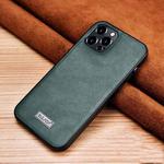 For iPhone 13 Pro Max SULADA Shockproof TPU + Handmade Leather Protective Case (Green)