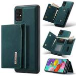 For Samsung Galaxy A51 DG.MING M1 Series 3-Fold Multi Card Wallet  Back Cover Shockproof Case with Holder Function(Green)