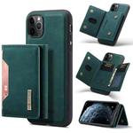 DG.MING M2 Series 3-Fold Multi Card Bag Back Cover Shockproof Case with Wallet & Holder Function For iPhone 11 Pro(Green)