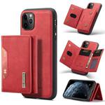 DG.MING M2 Series 3-Fold Multi Card Bag Back Cover Shockproof Case with Wallet & Holder Function For iPhone 11 Pro Max(Red)