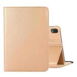 For iPad mini 6 360 Degree Rotation Litchi Texture Flip Leather Tablet Case with Holder(Gold)