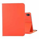 For iPad mini 6 360 Degree Rotation Litchi Texture Flip Leather Tablet Case with Holder(Orange)