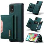 For Samsung Galaxy A71 DG.MING M2 Series 3-Fold Multi Card Bag Back Cover Shockproof Case with Wallet & Holder Function(Green)