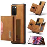 For Samsung Galaxy S20 DG.MING M2 Series 3-Fold Multi Card Bag Back Cover Shockproof Case with Wallet & Holder Function(Brown)