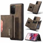 For Samsung Galaxy S20 DG.MING M2 Series 3-Fold Multi Card Bag Back Cover Shockproof Case with Wallet & Holder Function(Coffee)