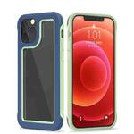 Crystal PC + TPU Shockproof Case For iPhone 12 mini(Cobalt Blue + Matcha Green)