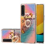 For LG Stylo 7 5G Electroplating Pattern IMD TPU Shockproof Case with Rhinestone Ring Holder(Dream Chasing Butterfly)