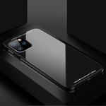 For iPhone 11 Pro SULADA Metal Frame Toughened Glass Protective Case(Black)