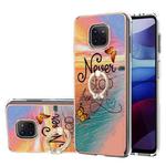 For Motorola Moto G Power 2021 Electroplating Pattern IMD TPU Shockproof Case with Rhinestone Ring Holder(Dream Chasing Butterfly)