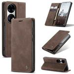 CaseMe 013 Multifunctional Horizontal Flip Leather Case with Holder & Card Slot & Wallet For Huawei P50 Pro(Coffee)