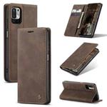 CaseMe 013 Multifunctional Horizontal Flip Leather Case with Holder & Card Slot & Wallet For Xiaomi Redmi Note 10 5G(Coffee)