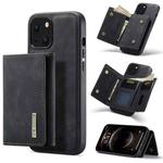 For iPhone 13 mini DG.MING M1 Series 3-Fold Multi Card Wallet Shockproof Case with Holder Function (Black)
