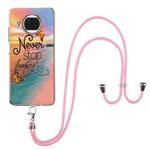 For Xiaomi Mi 10T Lite 5G Electroplating Pattern IMD TPU Shockproof Case with Neck Lanyard(Dream Chasing Butterfly)