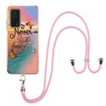 For Xiaomi Mi 10T 5G / 10T Pro 5G Electroplating Pattern IMD TPU Shockproof Case with Neck Lanyard(Dream Chasing Butterfly)