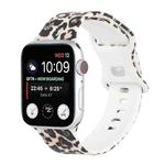 8-buckle Printed Strap Watch Band For Apple Watch Series 8&7 41mm / SE 2&6&SE&5&4 40mm / 3&2&1 38mm(Leopard)