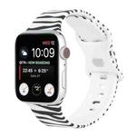8-buckle Printed Strap Watch Band For Apple Watch Series 8&7 41mm / SE 2&6&SE&5&4 40mm / 3&2&1 38mm(Zebra Pattern)
