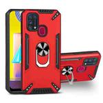 For Samsung Galaxy M31 PC + TPU Protective Case with 360 Degrees Rotatable Ring Holder(Red)