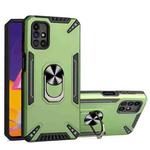 For Samsung Galaxy M31s PC + TPU Protective Case with 360 Degrees Rotatable Ring Holder(Dark Green)