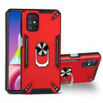 For Samsung Galaxy M51 PC + TPU Protective Case with 360 Degrees Rotatable Ring Holder(Red)