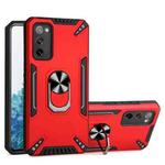 For Samsung Galaxy S20 FE PC + TPU Protective Case with 360 Degrees Rotatable Ring Holder(Red)