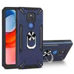 For Motorola Moto G Play 2021 PC + TPU Protective Case with 360 Degrees Rotatable Ring Holder(Royal Blue)