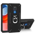 For Motorola Moto G Play 2021 PC + TPU Protective Case with 360 Degrees Rotatable Ring Holder(Black)