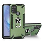 For Motorola Moto G50 PC + TPU Protective Case with 360 Degrees Rotatable Ring Holder(Dark Green)